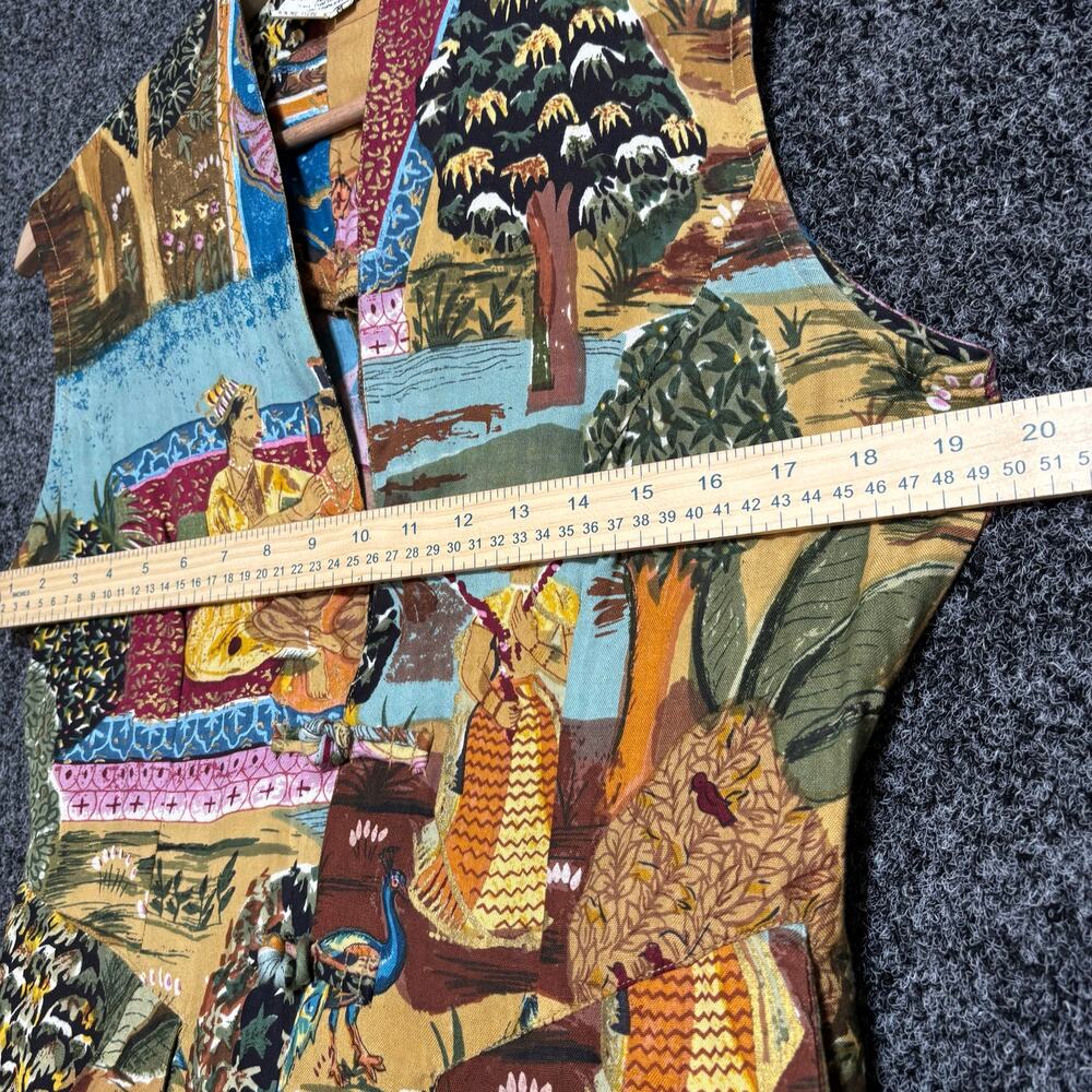 Vtg Gail Garner Unique Artsy Vest Med Colorful Statement Eclectic Boho Global View 6